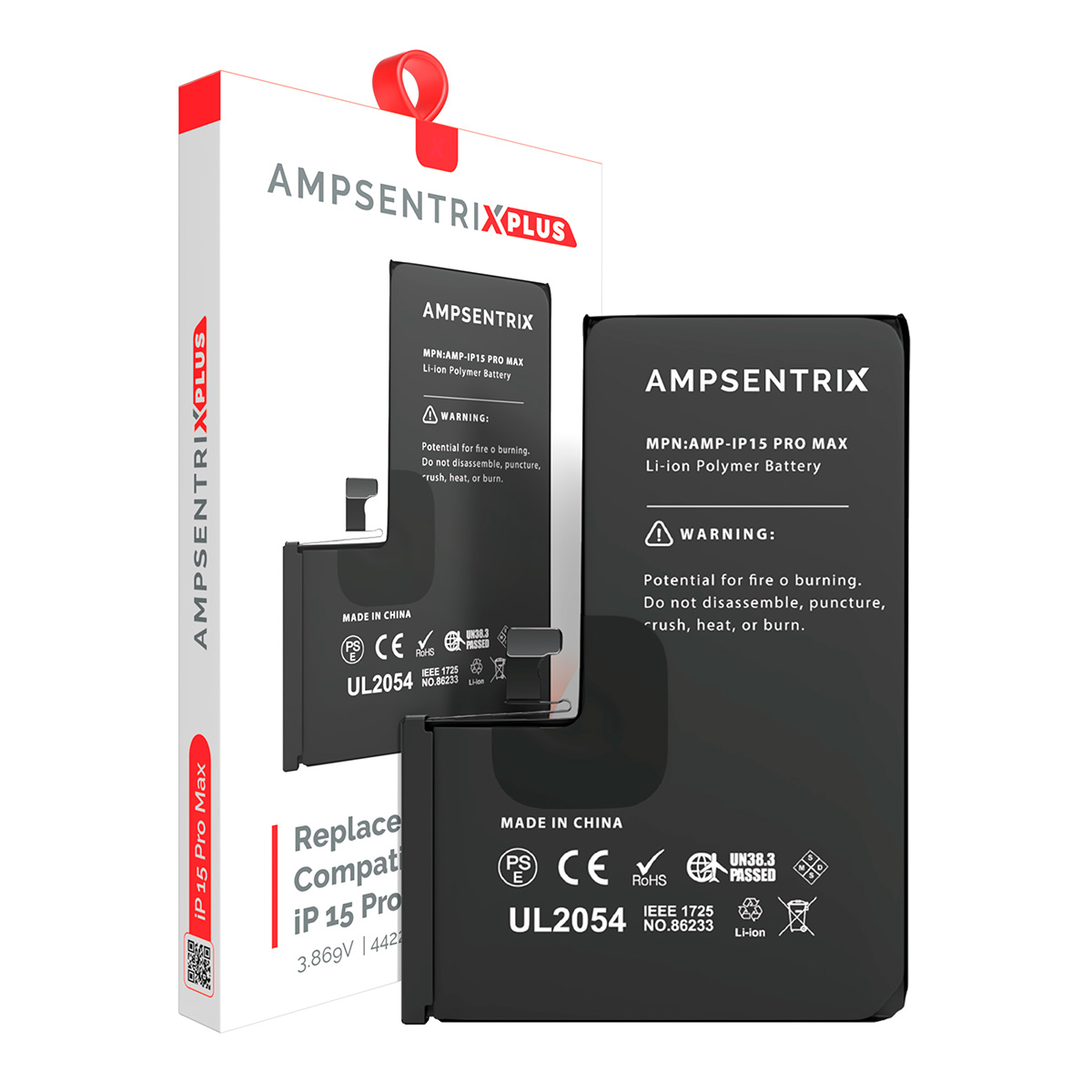 Bateria Ampsentrix Plus iPhone 15 Pro Max